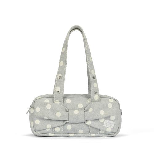 셔링 리본 토트백 [그레이]