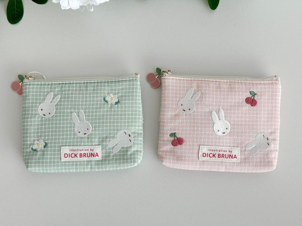 일본 미피 miffy 체크시리즈 티슈 파우치 2color