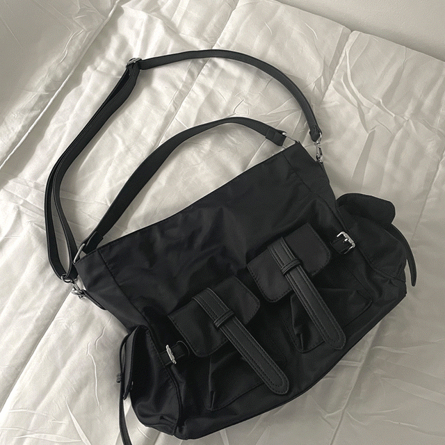 [주문폭주] (2col) 린더 멀티 포켓 숄더 크로스백 노트북 가방