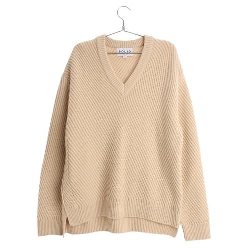 SOLID HOMME 울 브이넥 니트(케어라벨 X)  UNISEX 44