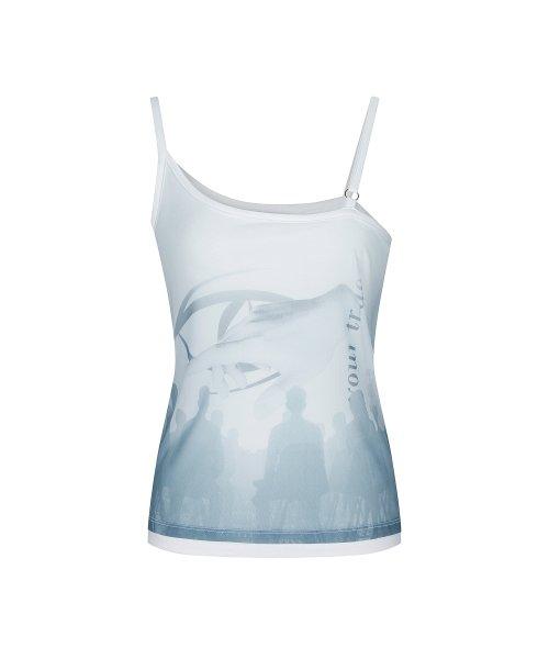 Grandstand Noodle Strap Top - WHITE