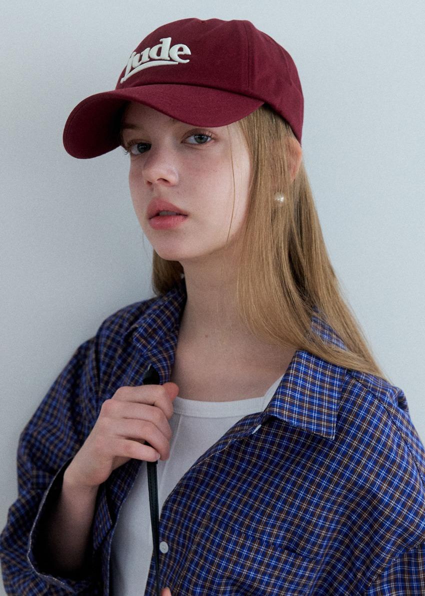 New jude logo cap burgundy