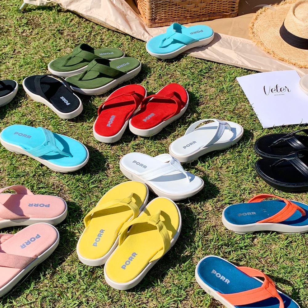 [57% 대할인] 포르 레오 플립플랍 4.5cm 발편한 쿠션 키높이 스트랩 여름 쪼리 샌들 슬리퍼