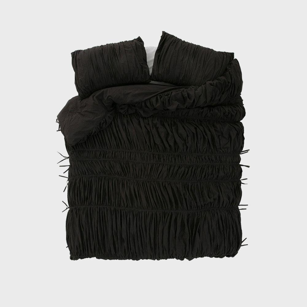 big waves duvet cover - black