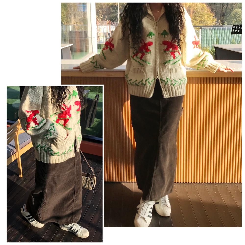 코위찬가디건 노르딕가디건 집업가디건