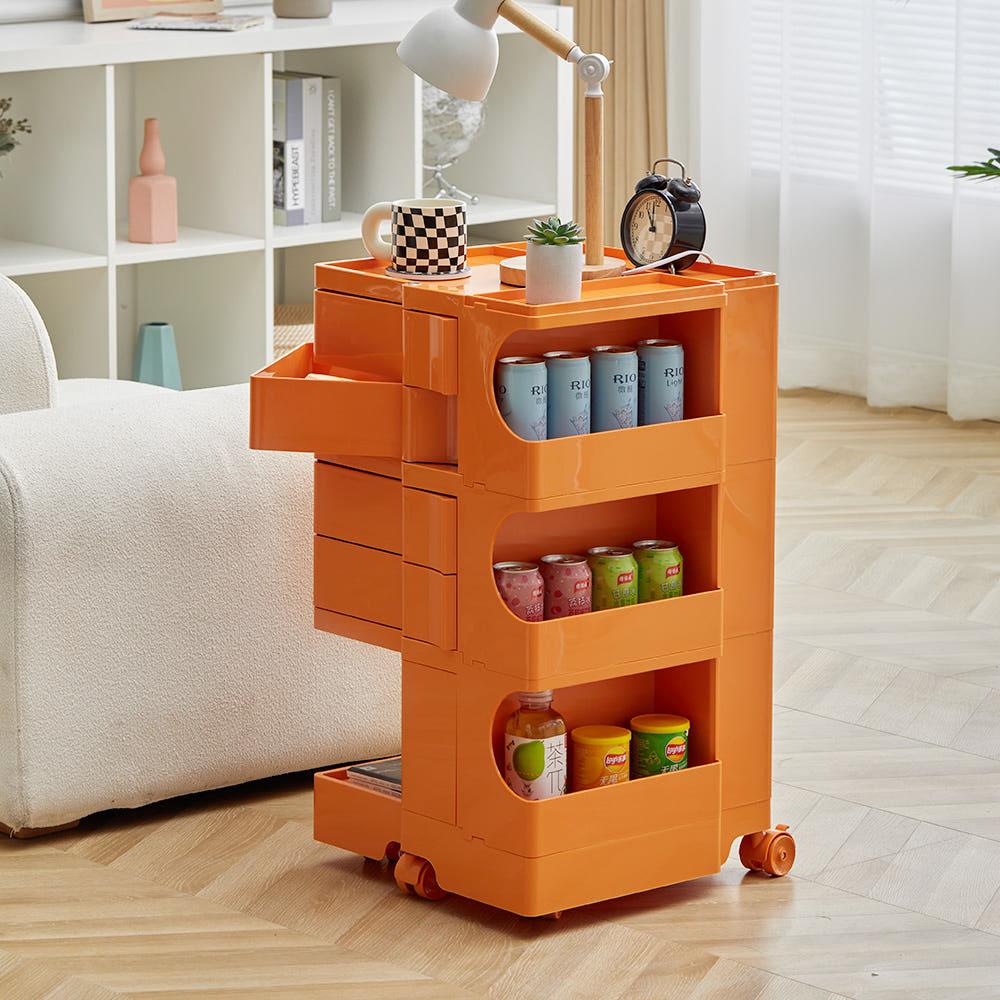 로엠가구 3단 서랍 이동 웨건 수납장 비라인 보비 수납 쥬니 트롤리