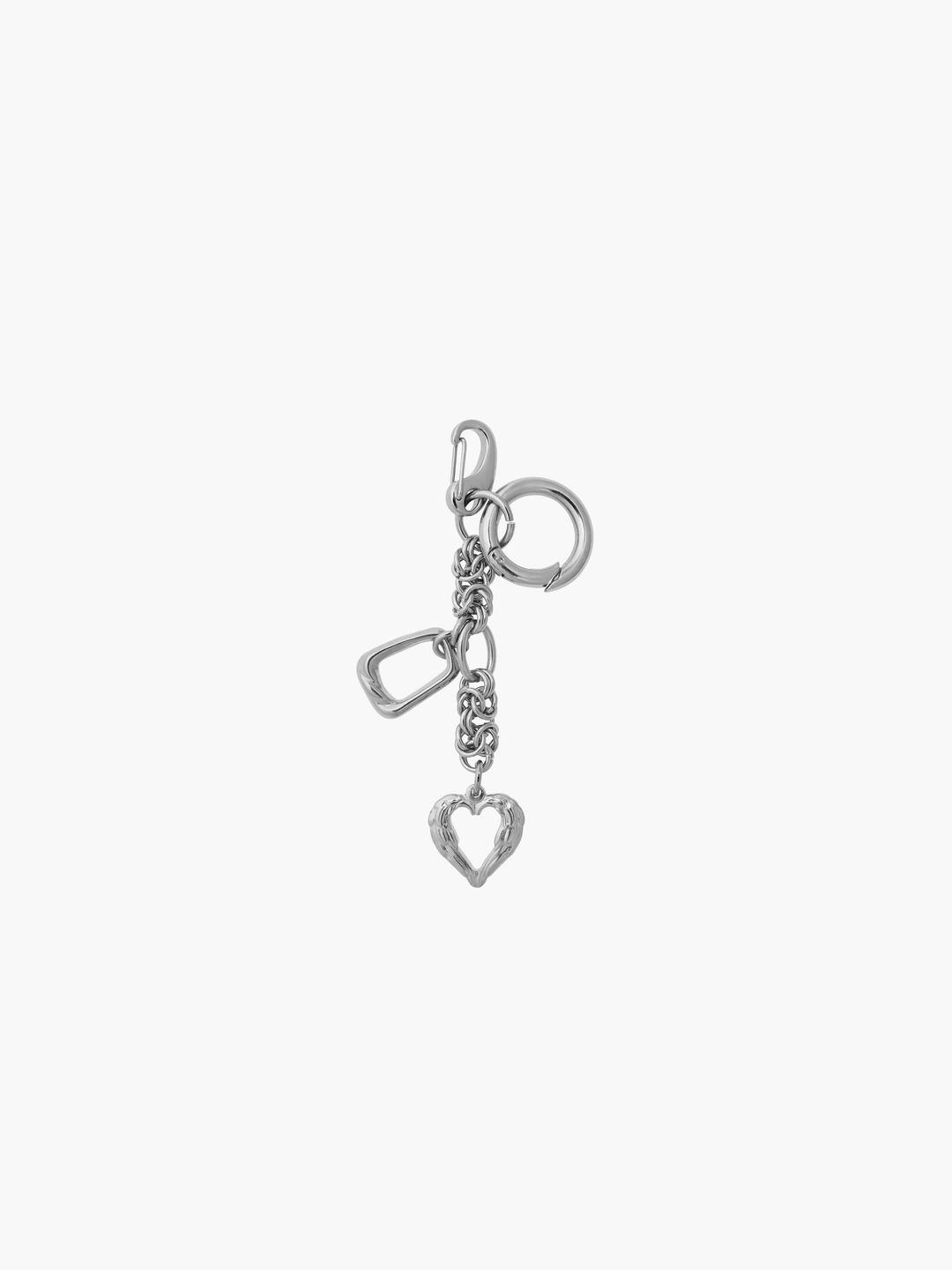 KNOT MOTIF KEYRING - SILVER