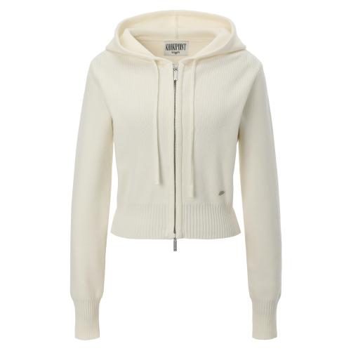 Basic Knit Zip-up (ivory)