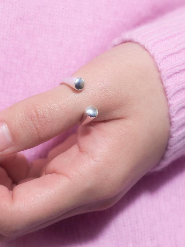 [silver925] nob open ring - 2color