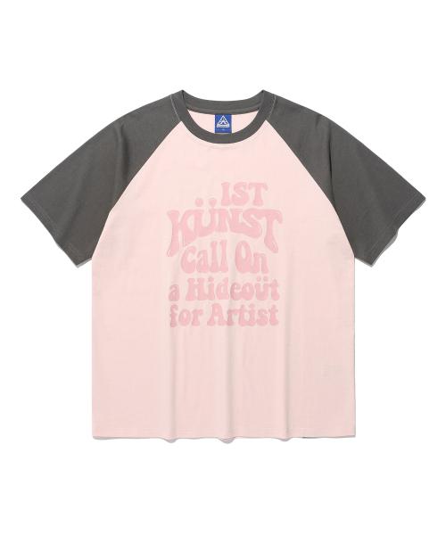 HIDEOUT RAGLAN TEE_PINK(IK2EMMT503A)