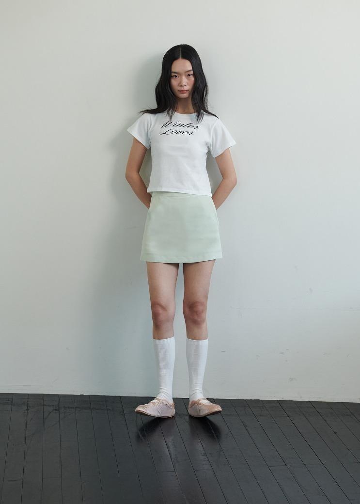 [2ND REORDER]  SKORT01_ basic skrit pants_ Mint