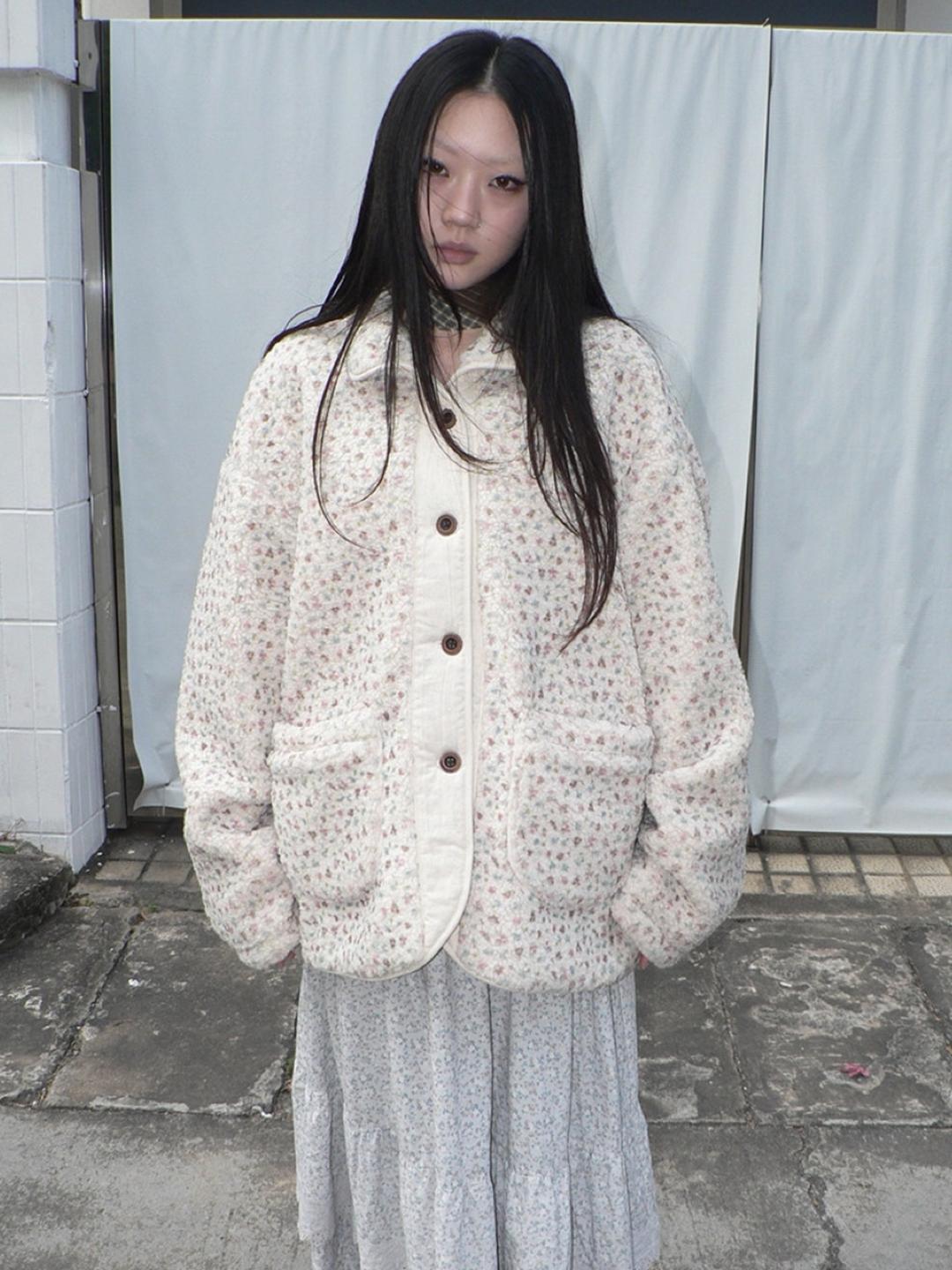 ang:project Floral Rambswool Quilting Cotton Jacket