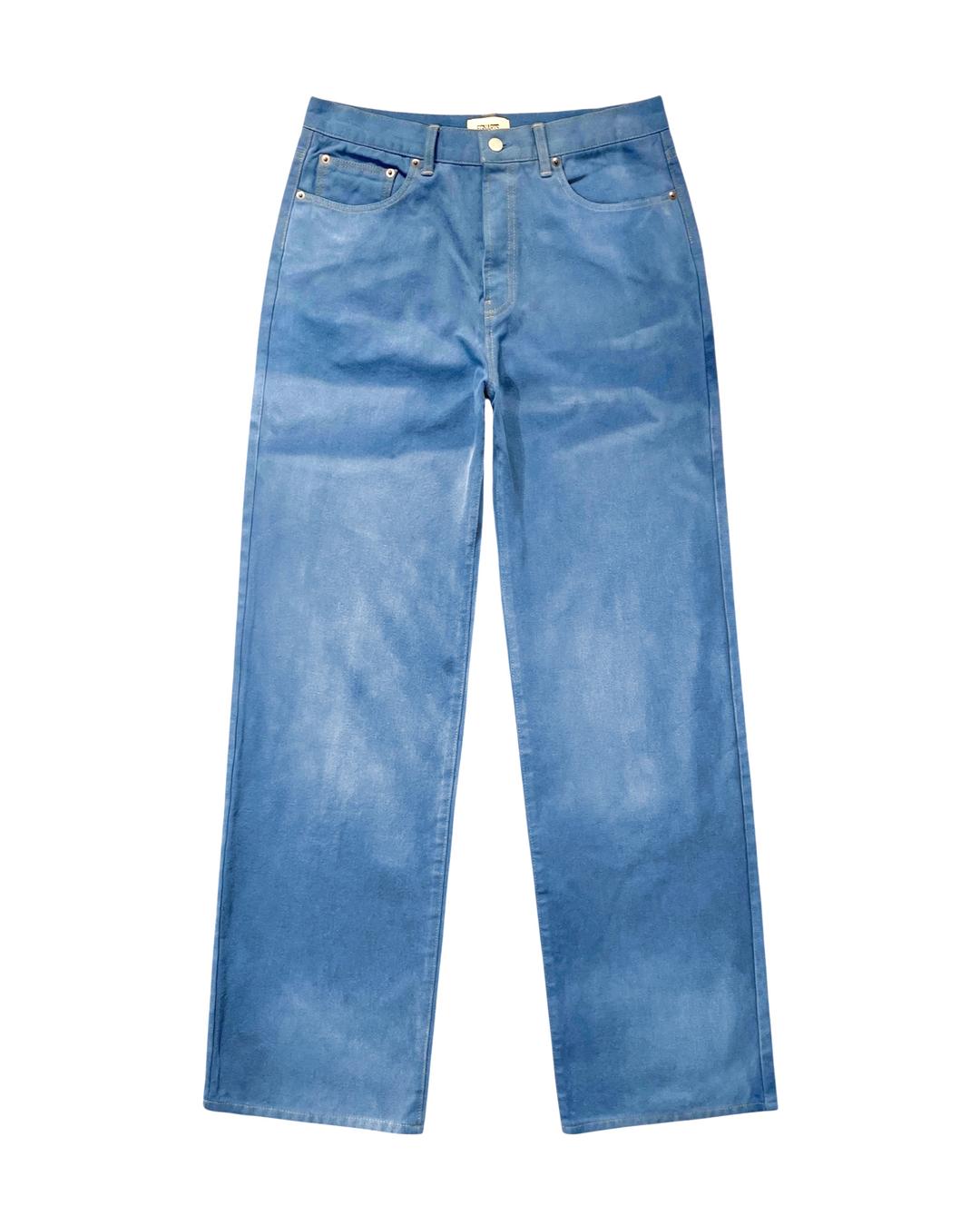 SPRAYED CANVAS PANTS LIGHT INDIGO