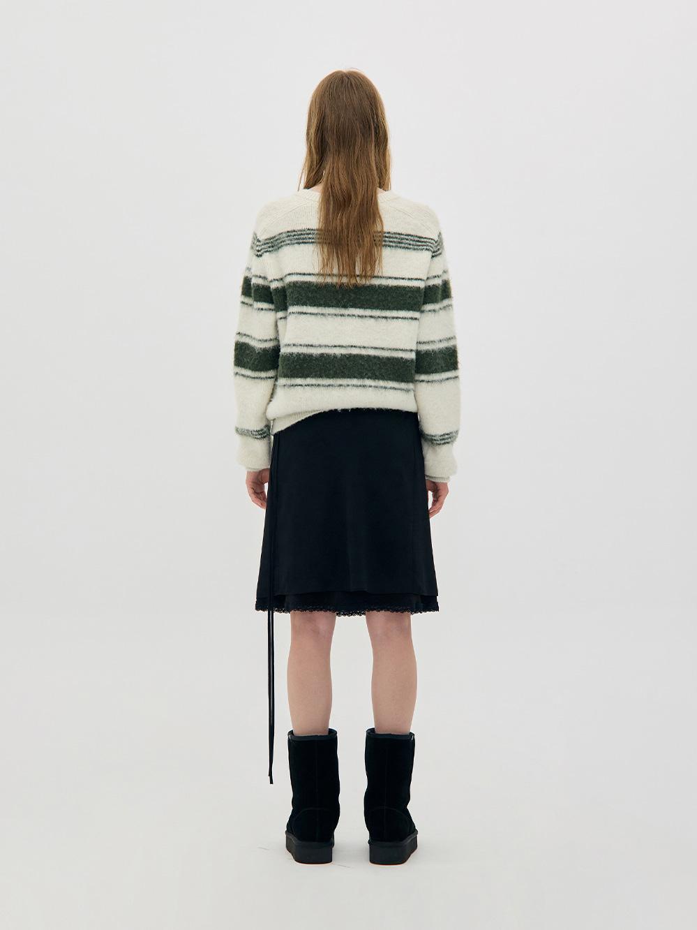STRIPED FUZZY SWEATER_IVORY STRIPE