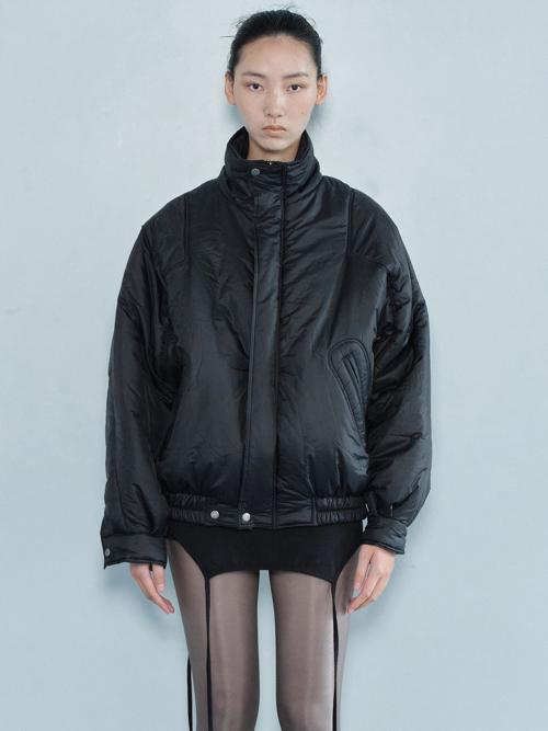 BOMBER PUFFER JACKET / BLACK