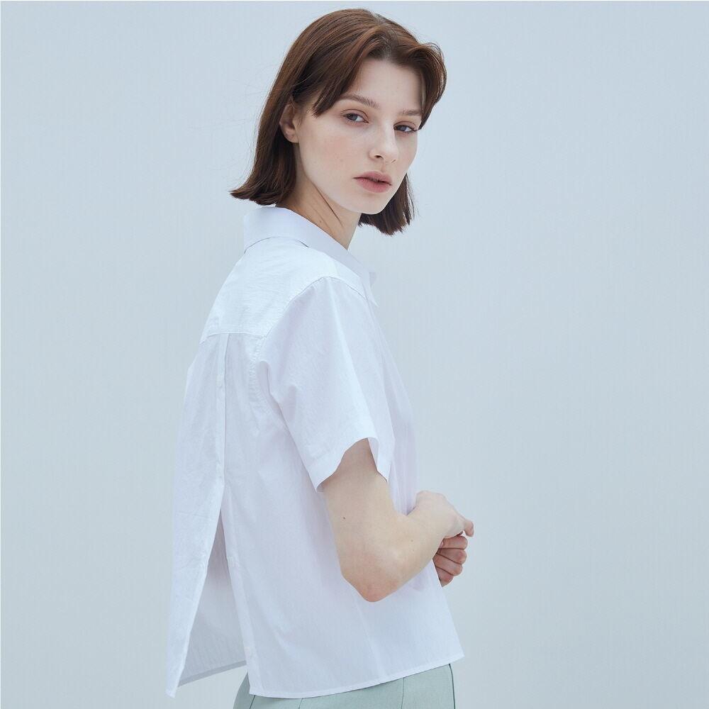 LQ BACK SLIT SHIRT(WHITE)