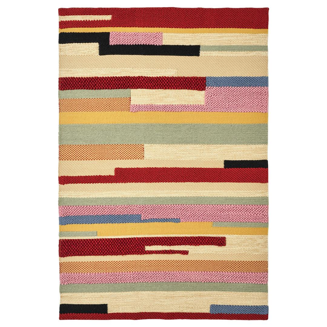 BRÖNDEN 브뢴덴 단모러그 - 핸드메이드 멀티컬러/레드 133x195 cm