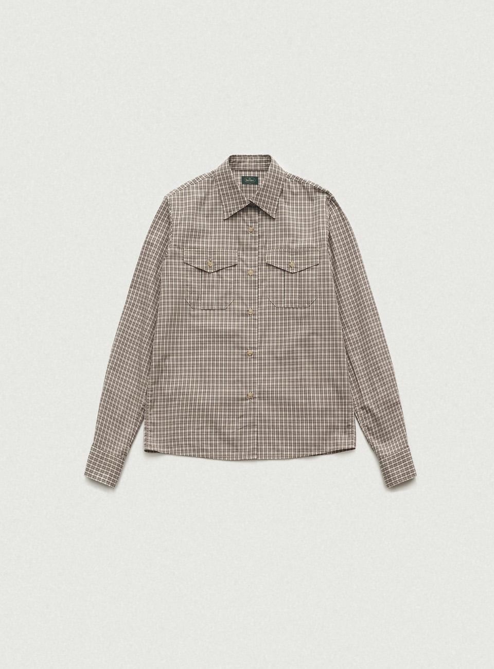 Townie Check Pocket Shirt_Beige