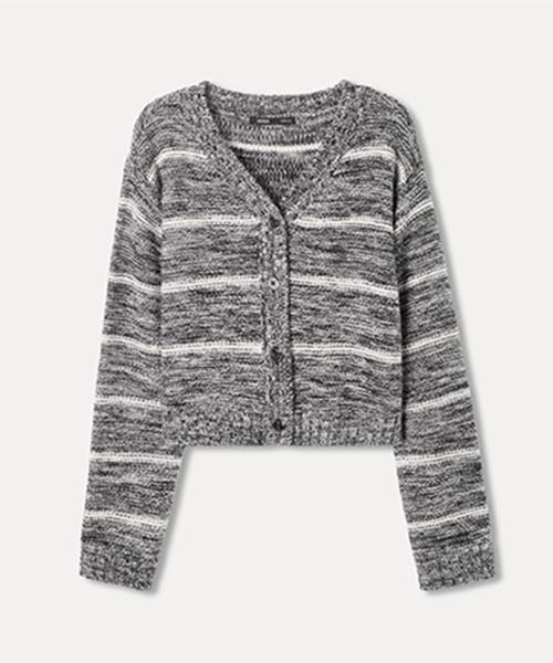 스트라이프 조직감 가디건_MIWCKFT25T