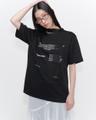 Miseki typography short sleeves BLACK