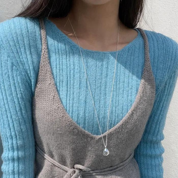 [태연 착용] millie silicon long necklace