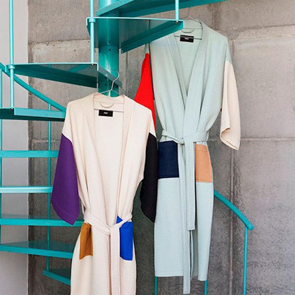[HAY] Waffle Multi Bathrobe, Glacier Multi (541622)