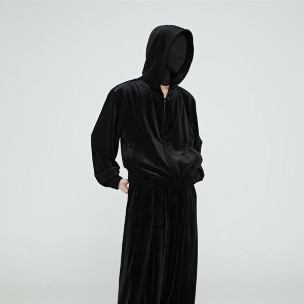 textured velvet sweatshirt