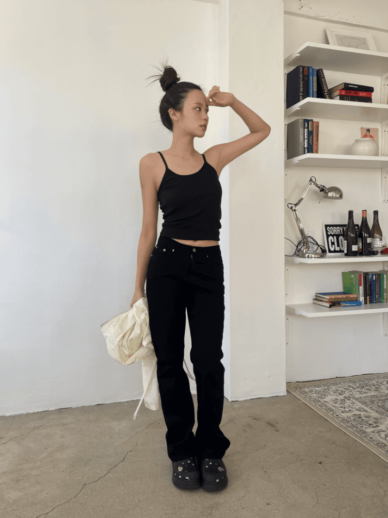 Straight Black Jeans