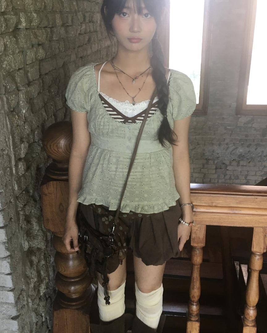 무네오 hana blouse (2color)