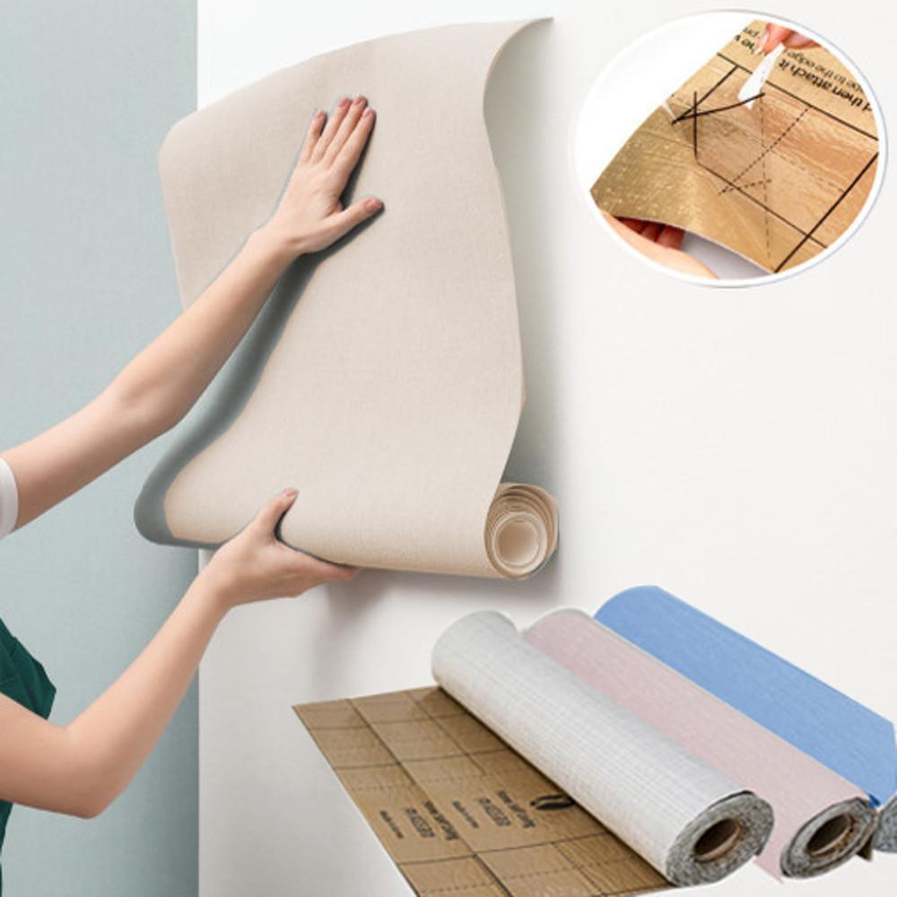 친환경 풀바른 실크벽지 붙이는벽지 셀프도배 스티커 천장 부분 로제화이트50cmx2.5M