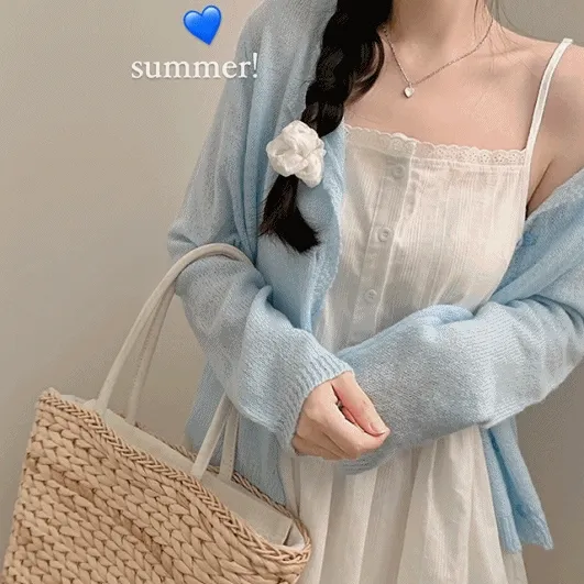 (원피스) 치치 레이스 민소매 끈나시 여름 원피스 블라우스 레이어드 여름옷 봄옷 벚꽃룩 (2color)