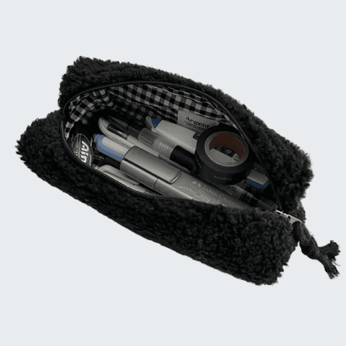 Argent square pencil case - Fur black