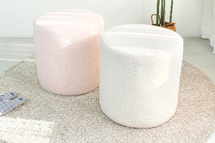 부클레 원형 스툴 화장대 의자 2colors