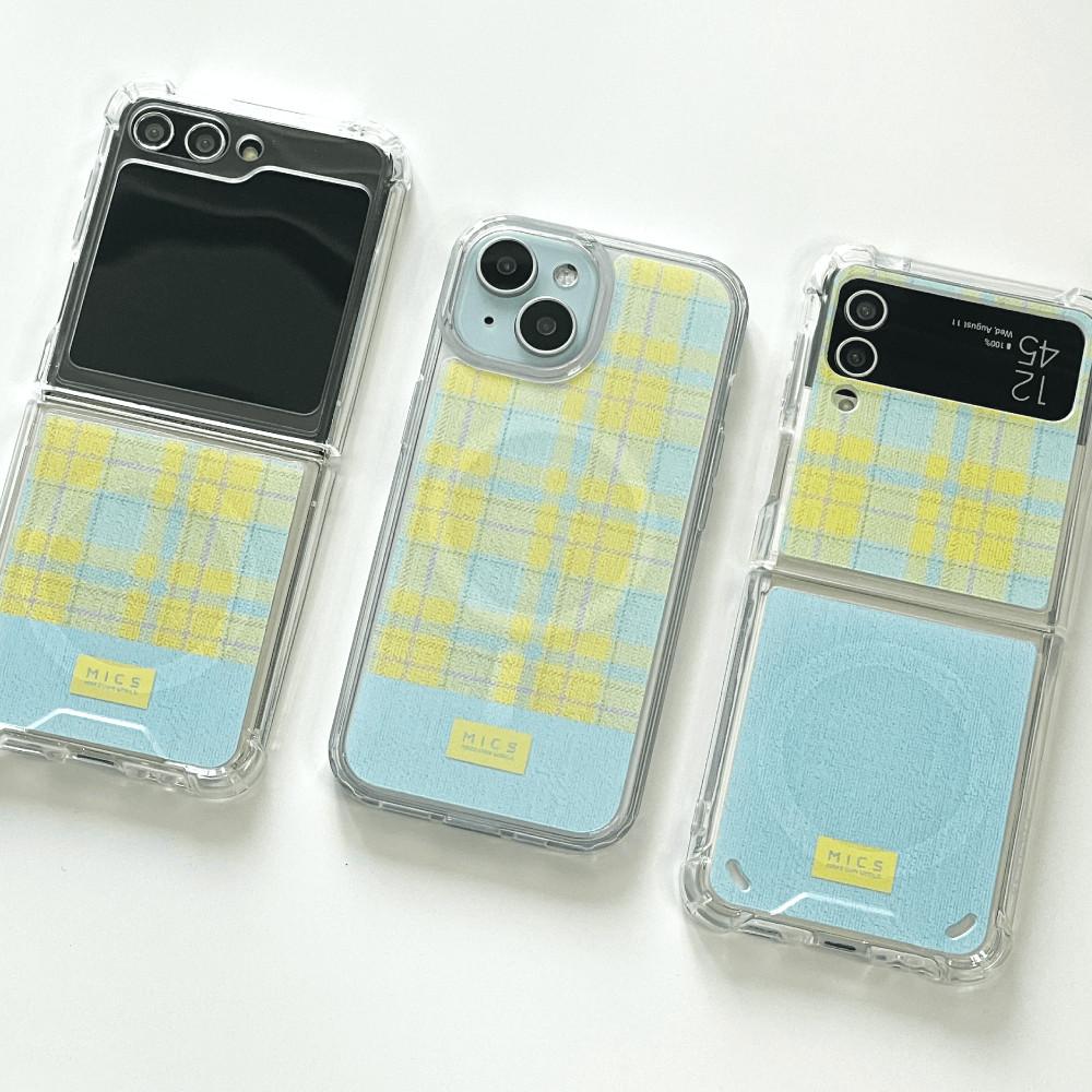 [믹] 봄 체크 젤하드 갤럭시케이스 아이폰케이스