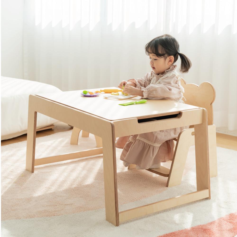 버드베베 에듀오 테이블 좌식 원목 입식