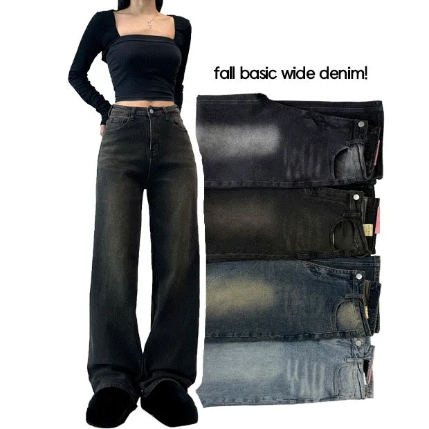 *가을신상*[숏,롱][S~XL] fall basic wide denim! 4col