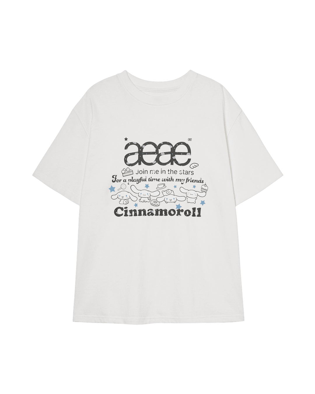 CINNAMOROLL WEB LOGO T-SHIRTS [WHITE]