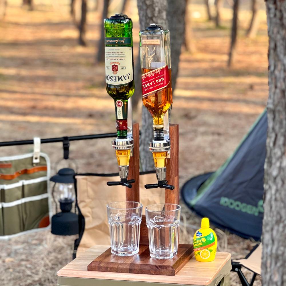 블리스홈바 원목 위스키 양주 하이볼 술 주류 디스펜서 거치대 홈바 인테리어 업소용