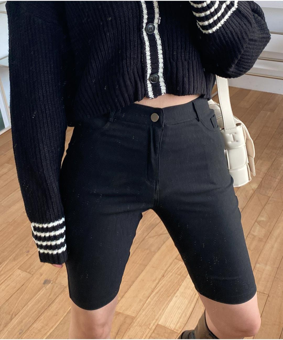 [무배] 클리프 베이직 5부 바이커 팬츠