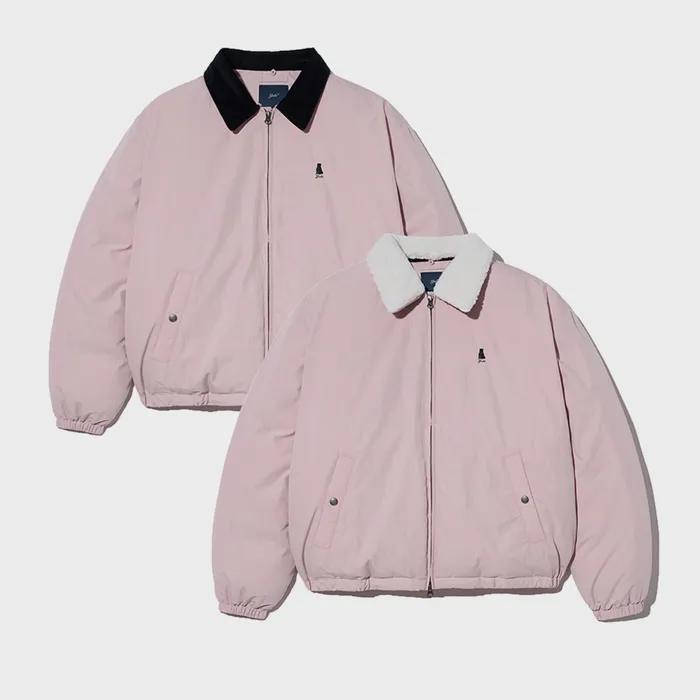 탈부착 보아 쇼트 푸퍼 자켓_핑크