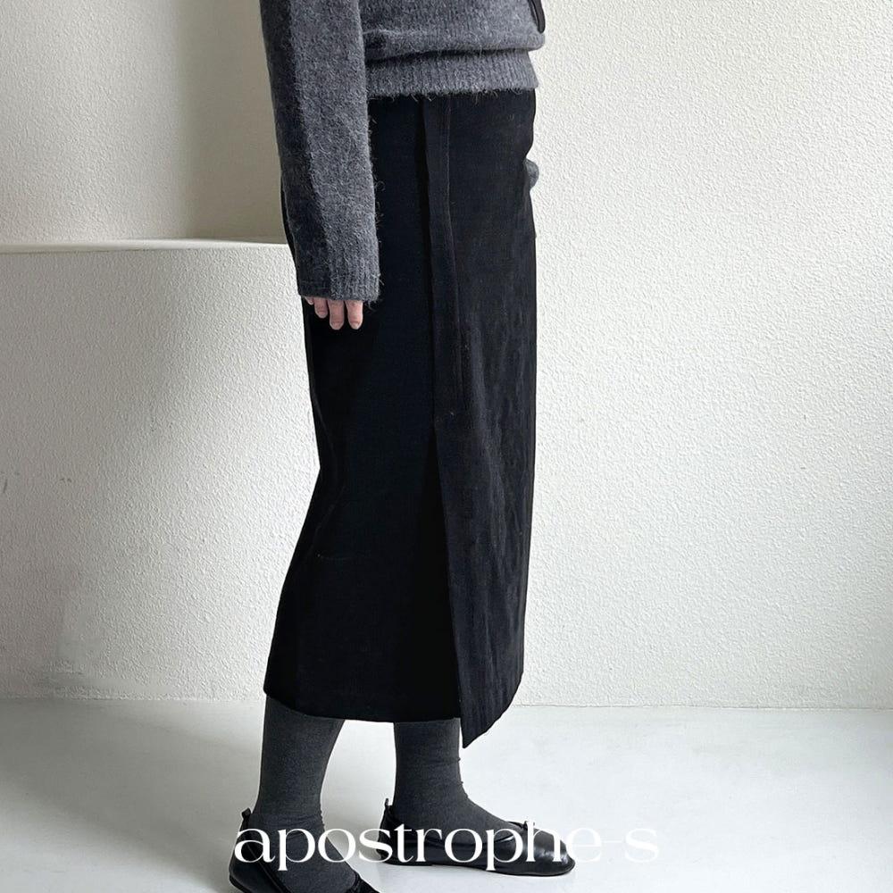 26as 슬릿 코듀로이스커트 (L-2XL 빅사이즈스커트 )