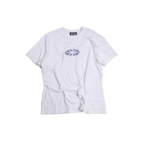 Star Logo Check Applique T-Shirt White Small fit