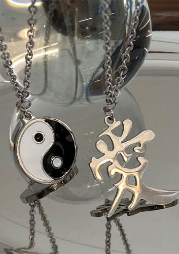 [기획]음양 사랑애 빈티지 팬던트 써지컬스틸 목걸이 2 type