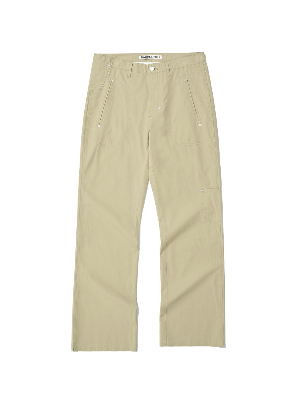 [WOMEN] LOWRISE POCKET POINTED PANTS_BEIGE