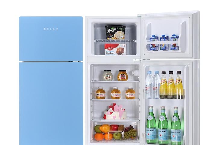 레트로 글라스 소형 냉장고 SR-D13AS (스카이블루 124L)