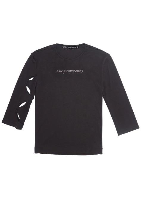 Bustle 3-Quarter Cutout Tee