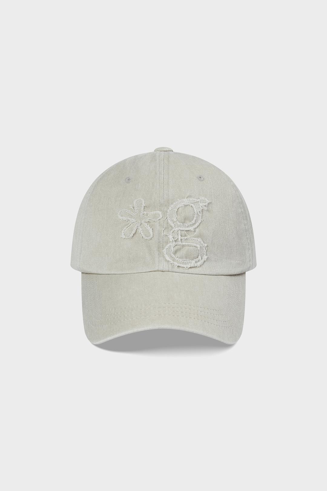 VTG CUTTED LOGO CAP (BEIGE DENIM)