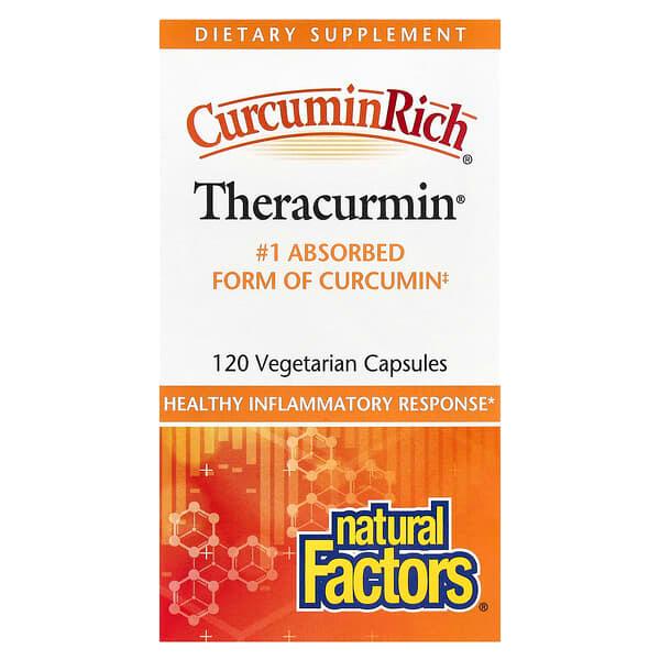 Natural Factors, CurcuminRich, Theracurmin, 베지 캡슐 120정