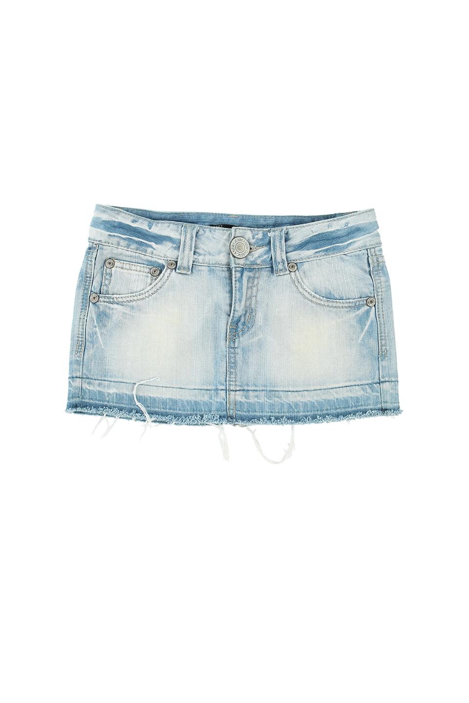 denim mini skirt
