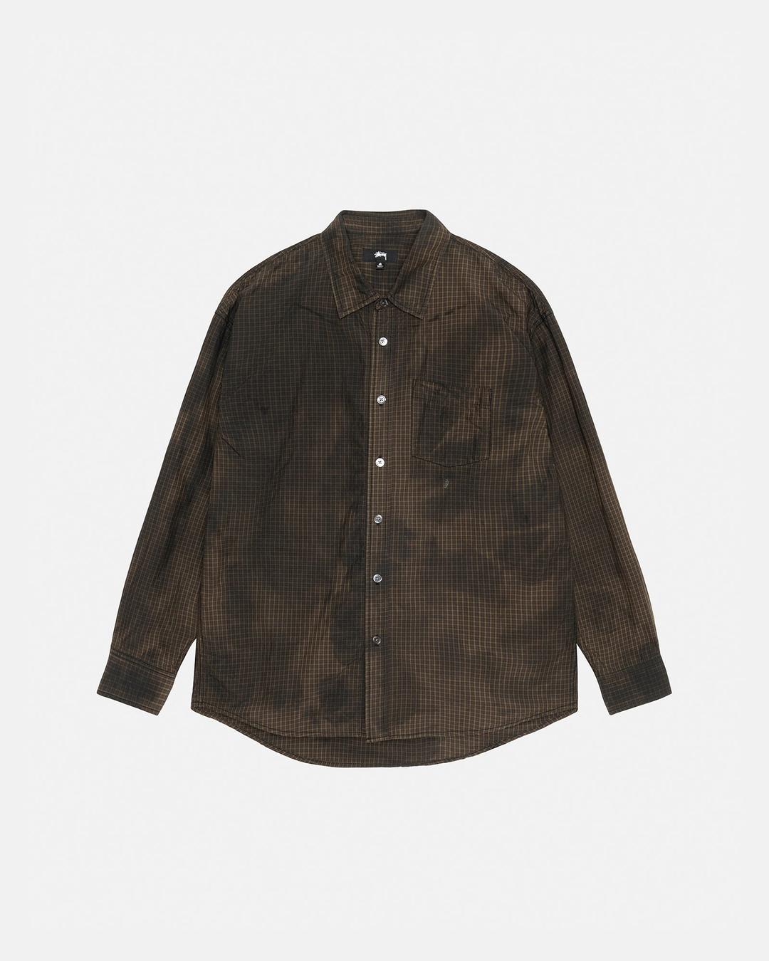 CLASSIC LS SHIRT SPRAYED - Brown / L